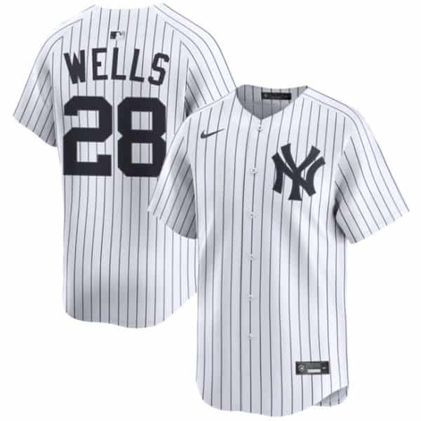 New York Yankees #28 Austin Wells White 2025 Home Limited Stitched Jersey