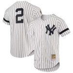 New York Yankees #2 Derek Jeter White 1996 Mitchell Ness Cool Base Stitched Jersey
