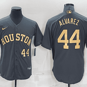 Houston Astros #44 Yordan Alvarez 2022 All-Star Charcoal Cool Base Stitched Jersey