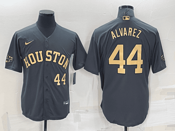 Houston Astros #44 Yordan Alvarez 2022 All-Star Charcoal Cool Base Stitched Jersey