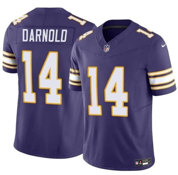 Minnesota Vikings #14 Sam Darnold Purple 2024 F.U.S.E. Throwback Vapor Untouchable Limited Stitched Jersey