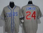 Cubs #24 Dexter Fowler Grey New Cool Base Alternate Road Stitched Jersey