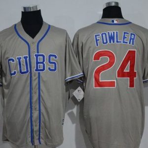 Cubs #24 Dexter Fowler Grey New Cool Base Alternate Road Stitched Jersey