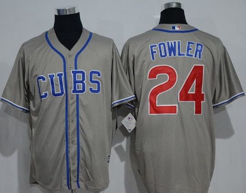 Cubs #24 Dexter Fowler Grey New Cool Base Alternate Road Stitched Jersey