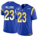 Los Angeles Rams #23 Kyren Williams Blue 2025 F.U.S.E. With 1-Star C Patch Vapor Untouchable Stitched Jersey