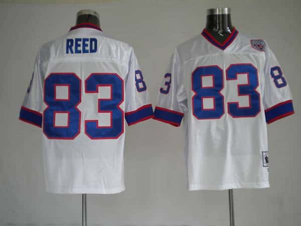 Mitchell Ness Bills #83 Andre Reed White Stitched Throwback Jersey