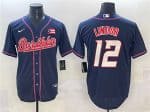 Puerto Rico #12 Francisco Lindor Navy 2023 World Classic Stitched Jersey