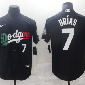 Los Angeles Dodgers #7 Julio Urias Black Flex Base Stitched Baseball Jersey