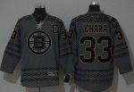 Bruins #33 Zdeno Chara Charcoal Cross Check Fashion Stitched Jersey