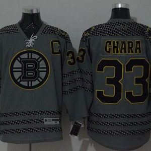 Bruins #33 Zdeno Chara Charcoal Cross Check Fashion Stitched Jersey