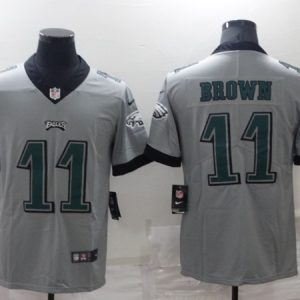 Philadelphia Eagles #11 A. J. Brown Gray Vapor Untouchable Limited Stitched Jersey