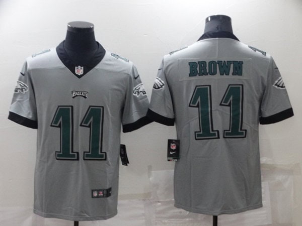 Philadelphia Eagles #11 A. J. Brown Gray Vapor Untouchable Limited Stitched Jersey