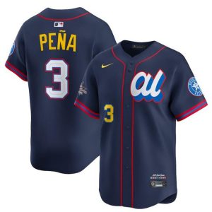 American League #3 Jeremy Pe?a Navy 2025 All-Star Edition Limited Stitched Jersey