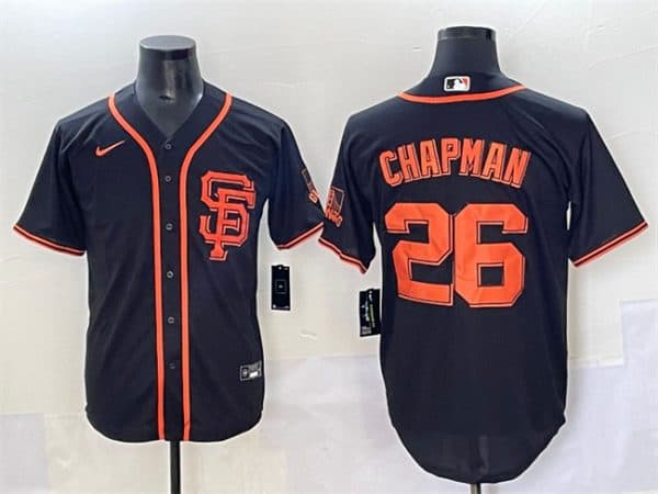 San Francisco Giants #26 Matt Chapman Black Cool Base Stitched Jersey
