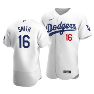 Los Angeles Dodgers #16 Will Smith White Flex Base Sttiched Jersey