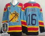 Florida Panthers #16 Aleksander Barkov Blue 2025 Stanley Cup Champions Authentic Jersey