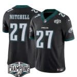 Philadelphia Eagles #27 Quinyon Mitchell Black 2024 New NFC East Champions F.U.S.E. Vapor Untouchable Limited Stitched Jersey