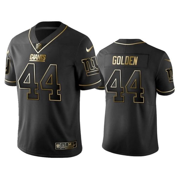 New York Giants #44 Markus Golden Black Gold Stitched Jersey