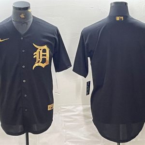 Detroit Tigers Blank Black Cool Base Stitched Jersey
