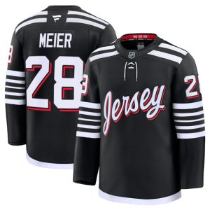 New Jersey Devils #28 Timo Meier Black 2024-25 Alternate Stitched Jersey
