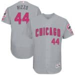 Chicago Cubs #44 Anthony Rizzo Majestic Gray Mother's Day Flex Base Stitched Jersey
