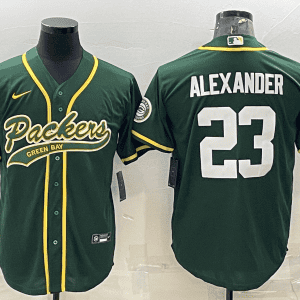 Green Bay Packers #23 Jaire Alexander Green With Patch Cool Base Stitched Baseball Jersey