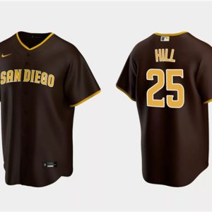 San Diego Padres #25 Tim Hill Brown Cool Base Stitched Jersey