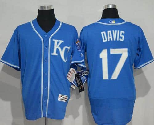 Royals #17 Wade Davis Royal Blue Flexbase Authentic Collection Stitched Jersey