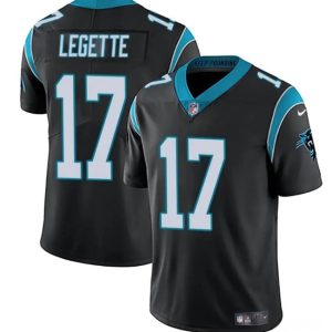 Carolina Panthers #17 Xavier Legette Black 2024 Draft Vapor Limited Stitched Jersey
