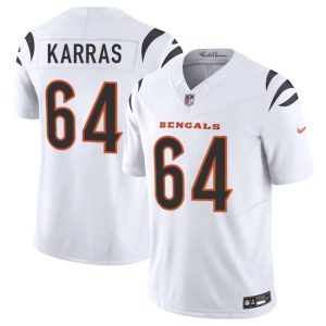 Cincinnati Bengals #64 Ted Karras White 2025 F.U.S.E. Vapor Untouchable Limited Stitched Jersey