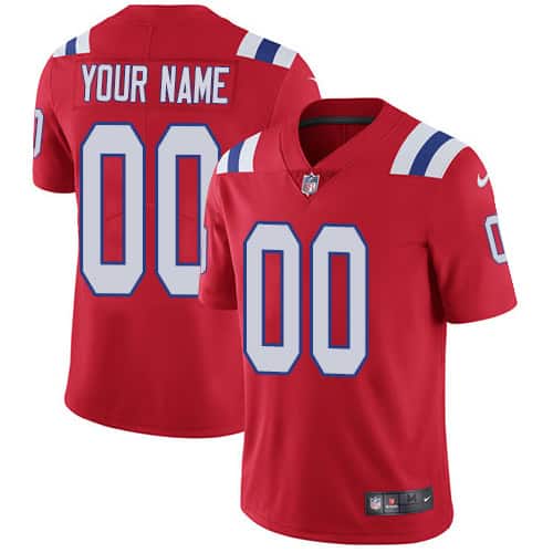 Patriots Customized Red Vapor Untouchable Limited Stitched Jersey