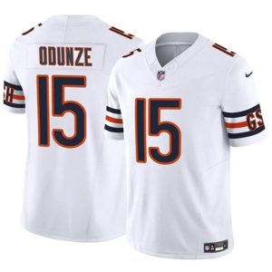 Chicago Bears #15 Rome Odunze White 2024 Draft F.U.S.E. Vapor Stitched Jersey