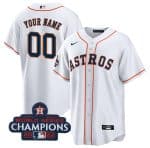 Houston Astros Customized Custom White 2022 World Series Champions Cool Base Stitched Baseball Jersey