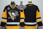 Penguins Blank Black Alternate 2016 Stanley Cup Champions Stitched Jersey