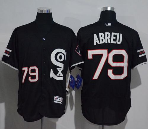 White Sox #79 Jose Abreu Black New Flexbase Authentic Collection Stitched Jersey