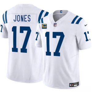 Indianapolis Colts #17 Daniel Jones White 2025 F.U.S.E. With 4-Star C Patch Vapor Limited Stitched Jersey
