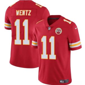 Kansas City Chiefs #11 Carson Wentz Red Vapor Untouchable Limited Stitched Jersey