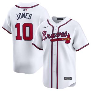 Atlanta Braves #10 Chipper Jones White 2024 Home Limited Stitched Jersey