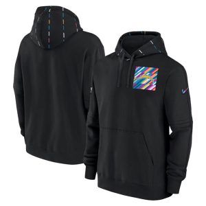Los Angeles Chargers Black 2023 Crucial Catch Club Pullover Hoodie