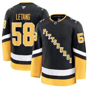 Pittsburgh Penguins #58 Kris Letang Black 2024-25 Alternate Stitched Jersey