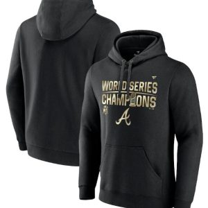 Atlanta Braves 2021 Black World Series Champions Pullover Hoodie