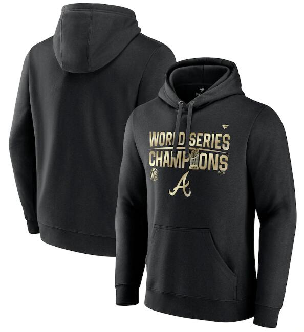 Atlanta Braves 2021 Black World Series Champions Pullover Hoodie
