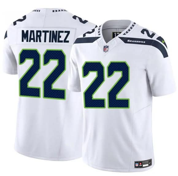 Seattle Seahawks #22 Damien Martinez White 2025 F.U.S.E. Vapor Untouchable Limited Football Stitched Jersey