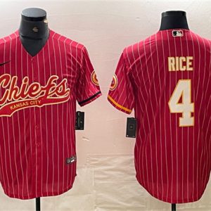 Kansas City Chiefs #4 Rashee Rice Red Cool Base Stitched Jersey