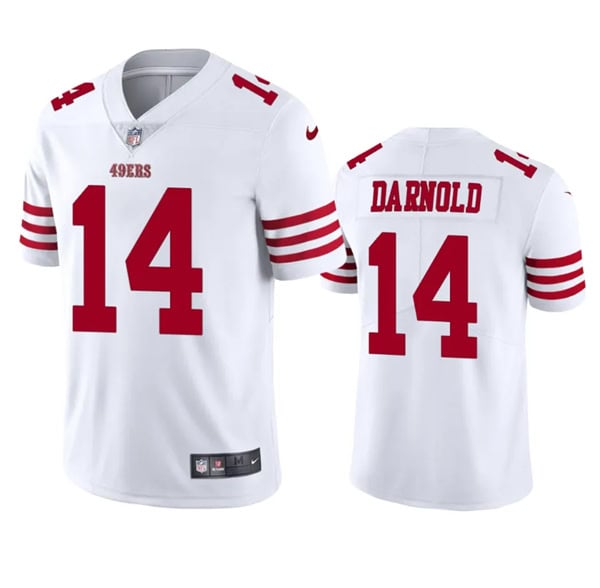 San Francisco 49ers #14 Sam Darnold White Vapor Untouchable Limited Stitched Jersey