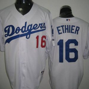 Los Angels Dodgers #16 Andre Ethier Stitched White Jersey