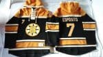 Bruins #7 Phil Esposito Black Sawyer Hooded Sweatshirt Stitched Jersey