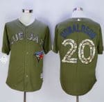 Blue Jays #20 Josh Donaldson Green Camo New Cool Base Stitched Jersey