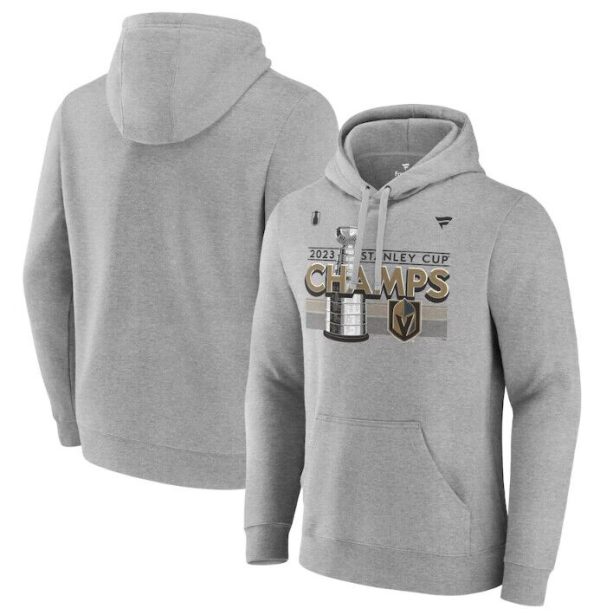 Vegas Golden Knights Heather Gray 2023 Stanley Cup Champions Locker Room Pullover Hoodie