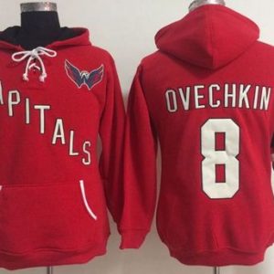 Washington Capitals #8 Alex Ovechkin Red Old Time Heidi NHL Hoodie